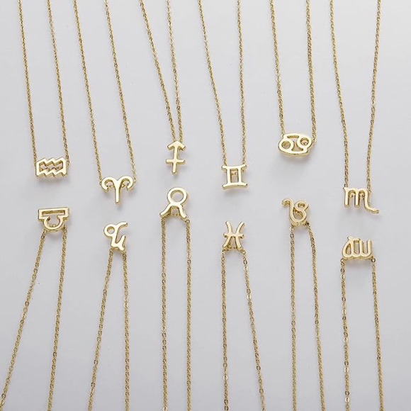 3pcs Gold Cancer Zodiac Sign Necklace - Picture 2 of 4